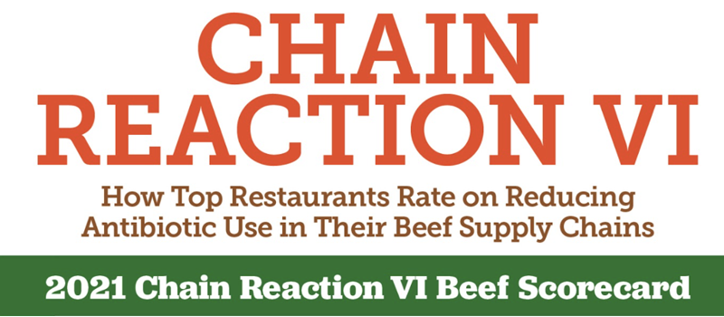 Chain Reaction VI: How Top Restaurants Rate on Reducing Antibiotic Use in their Beef Supply Chains. 2021 Chain Reaction VI Beef Scorecard